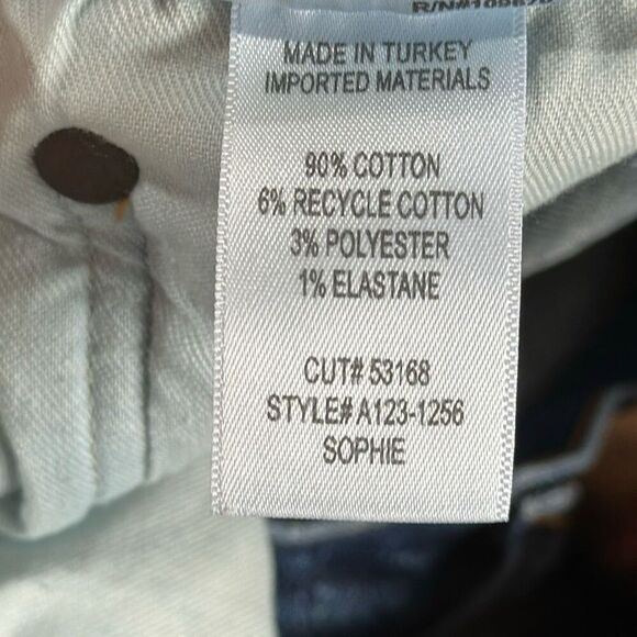 Agolde Sophie Dark Wash Blue High Rise Frayed Hem Stretch Denim Skinny Jeans Siz - Picture 7 of 10